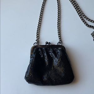 Express mini black sequined purse